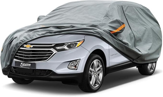 Kayme Heavy Duty SUV Car Cover Custom Fit Chevrolet Equinox Waterproof All Weather for Automobiles, Full Exterior Covers Sun Rain UV Protection.（Deliver About 3-10 Days）