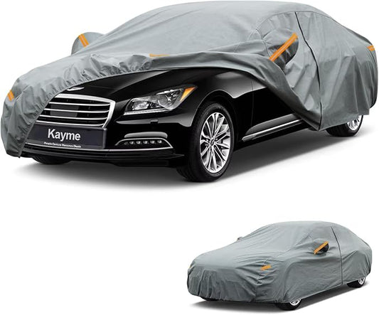 Kayme Heavy Duty Car Cover Custom Fit Genesis G80(2017-2025), Waterproof All Weather for Automobiles, Full Exterior Covers Sun Rain UV Protection.