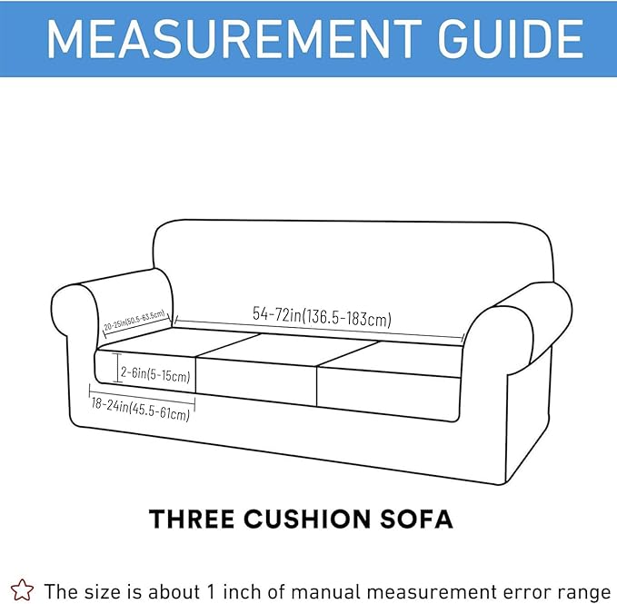 hyha Waterproof Couch Cushion Covers for Pets, Non Slip Sofa Cover for Dogs Washable, Soft Thick Stretch Jacquard Fabric, Sofa Slipcovers with Elastic Bottom (3 Pieces, Coffee)