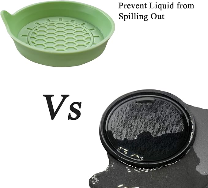 Amooca Automotive Cup Holders Universal Car Cup Coaster Waterproof Non-Slip Sift-Proof Spill Holder Car Interior Accessories 4 Pack Tea Green