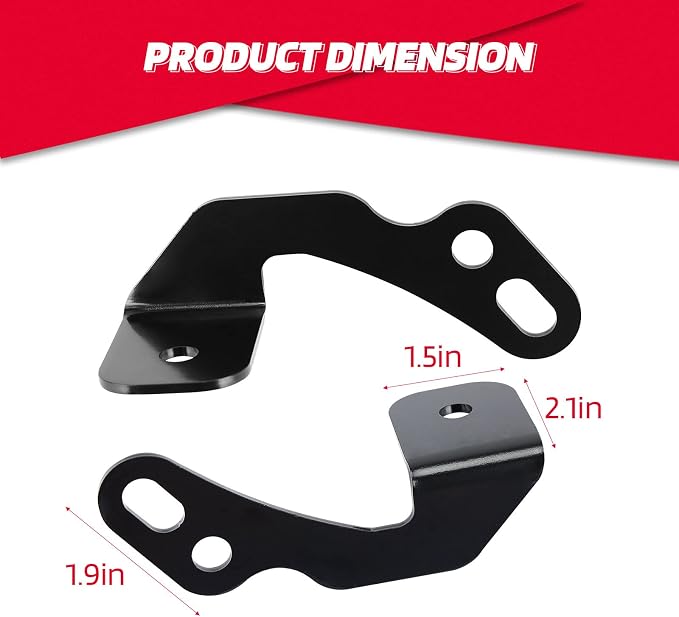 KEMIMOTO UTV Pod Light Brackets LED A-Pillar Light Mount Compatible with Polaris RZR XP 1000 / 900 / 800, Heavy-Duty Stainless Steel LED Cube Brackets, Rust-Proof Side Mounting 2-Pack