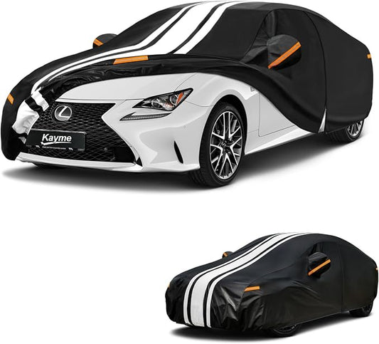 Kayme Lexus is Car Cover Waterproof All Weather, Custom Fit for IS200 IS200t IS250 IS300 IS350 IS500 ISF (2005-2026), Gift with Tape/Towel, Outdoor Full Exterior Cover Rain Snow Sun UV Protection.
