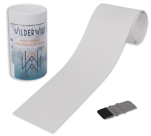 Bike Frame Protection Tape- High Impact Clear Vinyl Wrap Includes Tool (4”x72) Bicycle Frame Protector, Mountain Bike Frame Guard Chainstay Protector (Clear)