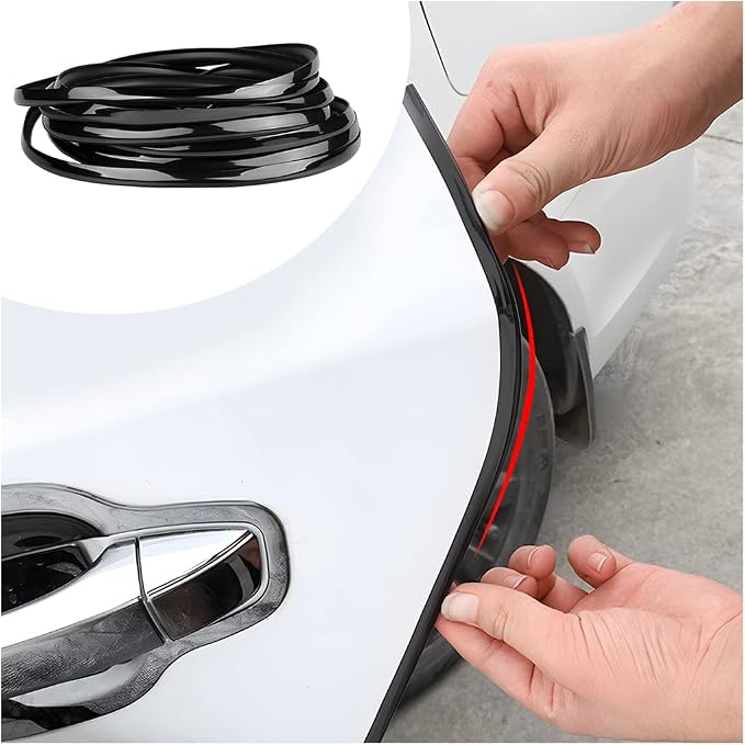 Blilo Car Door Edge Guards, 16Ft U Shape Door Edge Trim, Rubber Molding Auto Door Edge Seal Protector, Anti-Collision Vehicle Protection Accessories Universal for SUV, Truck, Van (Black)