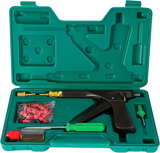 Tire Repair Kit, Tire Plug Kit Heavy Duty Professional, Deluxe Tubeless Tire Plugger Repair Kit with Mushroom Plug for Motorcycle, Truck, ARB, ATV, Tractor, RV, SUV, Trailer