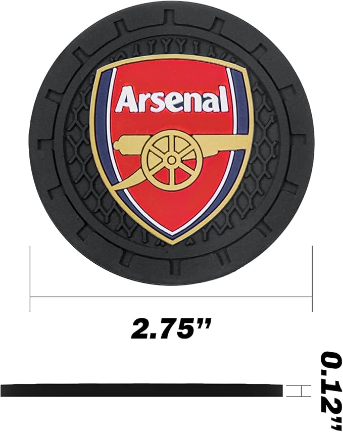 Cup Holder Insert Coaster for Arsenal UEFA Fans,Anti Slip Car Cup Coaster Interior Accessories