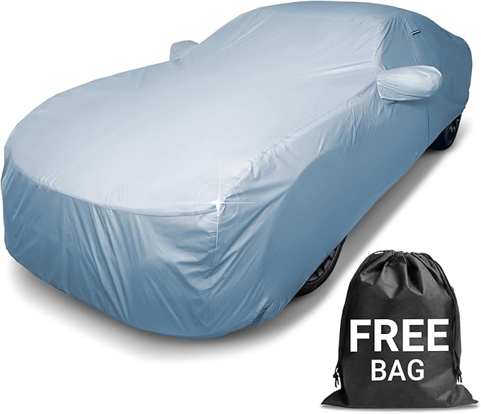 iCarCover 15-Layer Car Cover Waterproof All Weather | Premium Quality Car Covers for Automobiles, UV Protection, Chevy Monte Carlo, CTS, Thunderbird, Accord, CLS, Model S, Size C16 (See Size Chart)