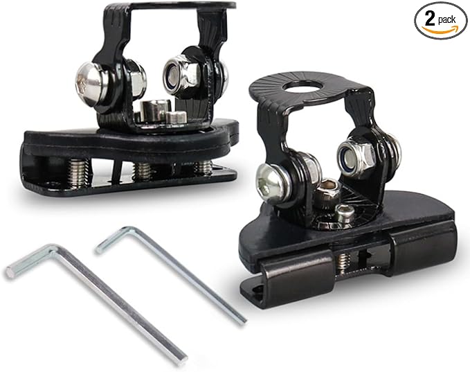 2PCS LED Light Bar Mounting Brackets, Universal Hood Light Mounts, Adjustable Ditch Light Brackets, Work Light Mount Bracket Auxiliary Lighting Accessories for Off Road Truck Car