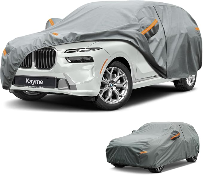 Kayme Heavy Duty SUV Car Cover Custom Fit BMW X7(2018-2025), Waterproof All Weather for Automobiles, Full Exterior Covers Sun Rain UV Protection.