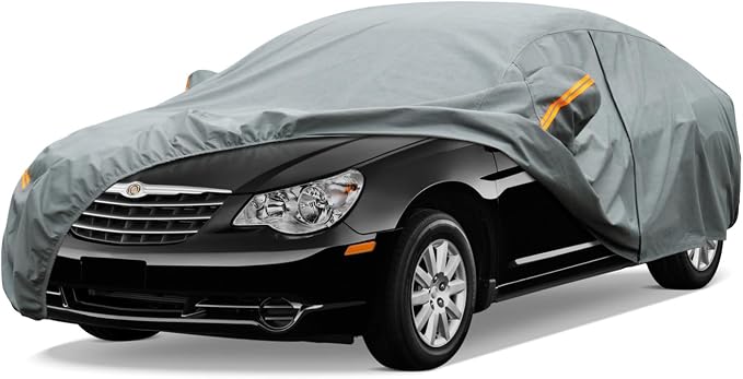 Kayme Heavy Duty Car Cover Custom Fit Chrysler Sebring (1994-2011) Waterproof All Weather for Automobiles, Full Exterior Covers Sun Rain UV Protection.（Deliver About 3-10 Days）
