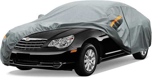 Kayme Heavy Duty Car Cover Custom Fit Chrysler Sebring (1994-2011) Waterproof All Weather for Automobiles, Full Exterior Covers Sun Rain UV Protection.（Deliver About 3-10 Days）