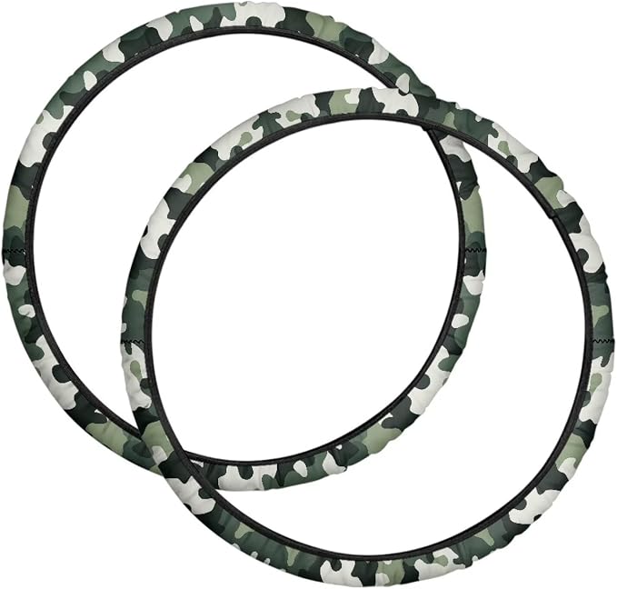 Wheelchair Wheel Covers Camouflage Print 2 PCS Wheelchair Tyre Covers Neoprene Wheel Cover for Transport Wheelchair Wheels