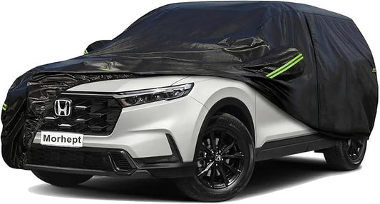 SUV Car Cover for Honda CRV, Waterproof with Door Zipper | Custom Fit，All Weather Protection，Rain & Snow Proof，Windproof，Reflective Strips，Indoor&Outdoor Full Exterior