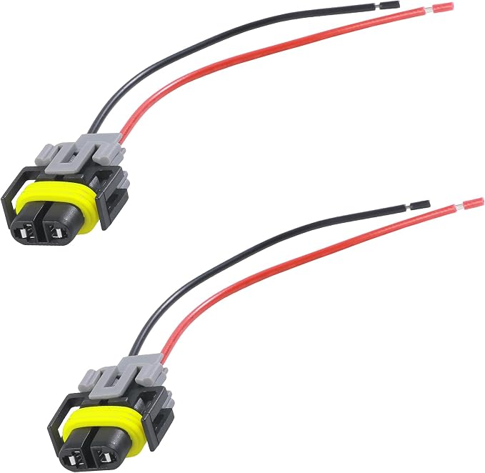 SCUARI Car Fog Light Wiring Harness Kit,Car Accessories,H8/ H9/ H11 Fog Light Harness Connector,Waterproof Pigtail Adapter Plug,Used to Stabilize The Headlight to Turn Fog Lights (2PCS)