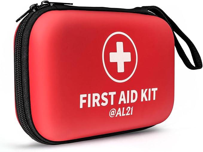 @AL21 All-Purpose First Aid Kit 184 Pieces, Emergency Kit for Home, Travel, Car, Business, Worksite and Office, Portable Emergency Supplies for Minor Cuts, Scraps, Sprains & Burns