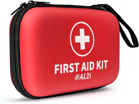 @AL21 All-Purpose First Aid Kit 184 Pieces, Emergency Kit for Home, Travel, Car, Business, Worksite and Office, Portable Emergency Supplies for Minor Cuts, Scraps, Sprains & Burns