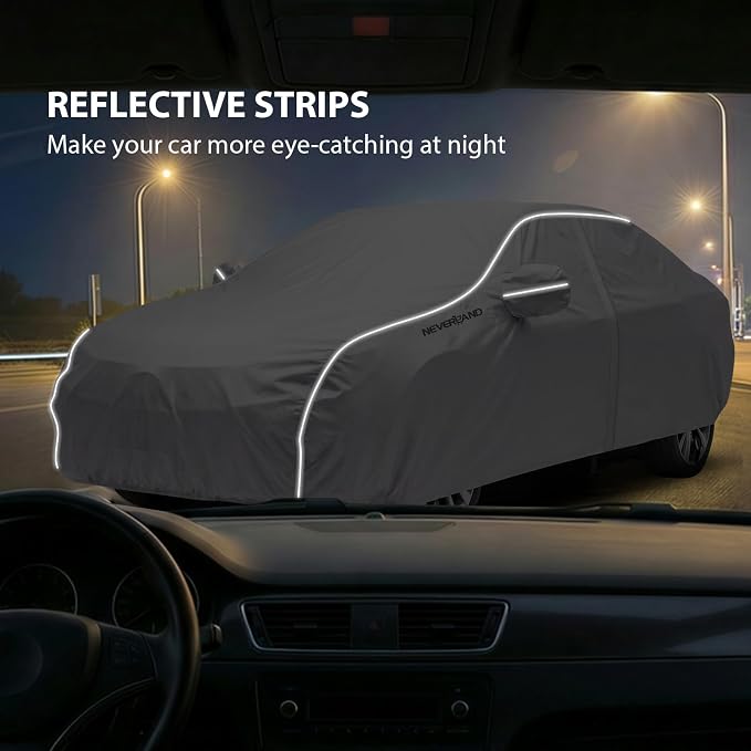 NEVERLAND Car Cover Waterproof Heavy Duty All Weather Protection Snow Anti-UV Windproof Outdoor Full Car Cover