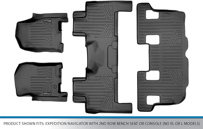 MAXLINER Floor Mats 3 Row Liner Set for 2007-2010 Ford Expedition