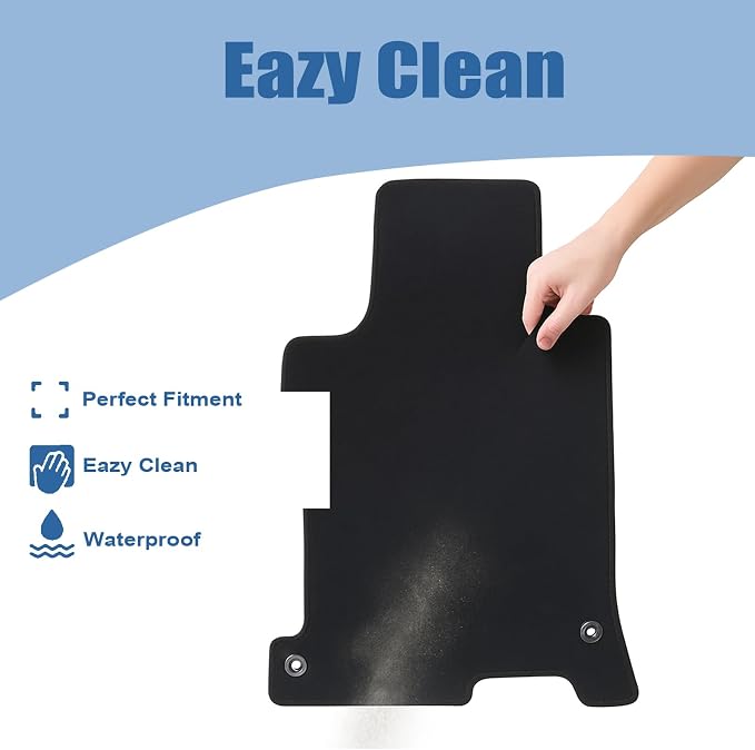 GXARTS Car Waterproof Floor Mats Carpet Full Set Compatible with Volkswagen Jetta 2005 2006 2007 2008 2009 2010 | All-Weather Protect, Non-Slip Backing | Automobile Floor Liner