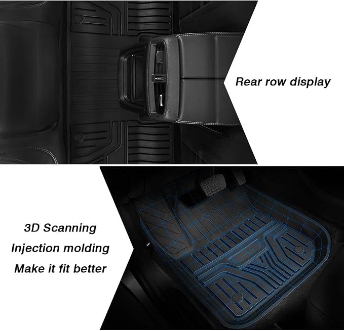 Mixsuper Custom Fit for Floor Mats Buick Envision Accessories 2016 2017 2018 2019 2020 All Weather Floor Liners Heavy Duty 2 Row Liner Set