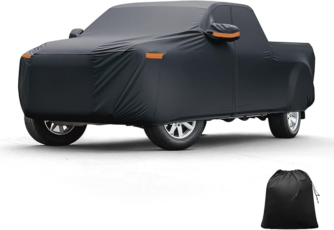 X AUTOHAUX Car Cover for Toyota Tundra 210D-PU Outdoor Full Car Cover All Weather with Door Zipper for Waterproof Windproof Sun Rain Snow Protection