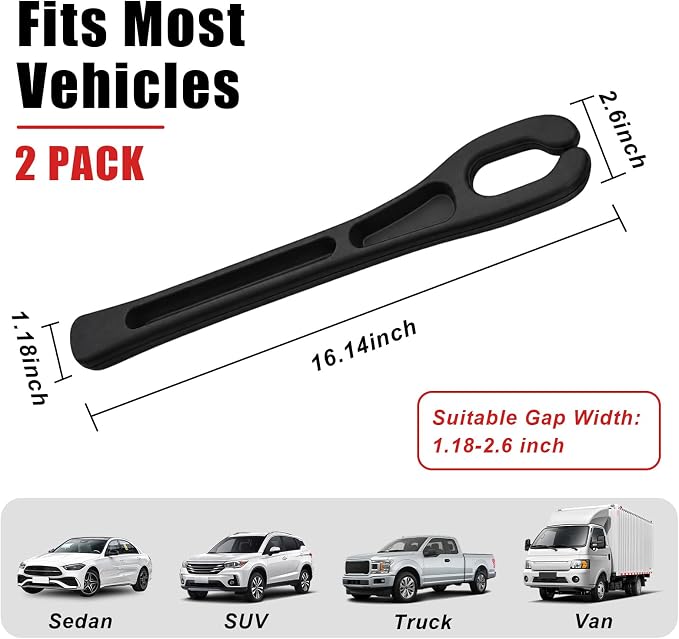 Car Seat Gap Filler Organizer 2 PCS Black Universal Seat Gap Plug Blocker Anti-Drop Console Catcher Phone Keys Storage for Car Truck SUV Auto Accessories Style3
