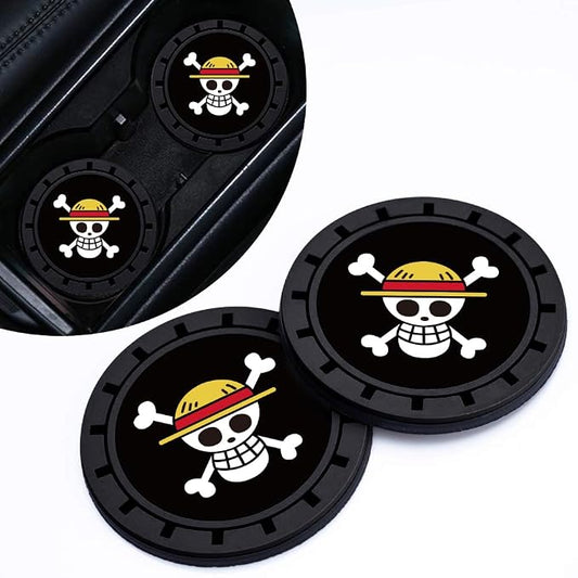 Cup Holder Insert Coaster for One Piece Anime Fans,Anti Slip Car Cup Coaster Interior Accessories