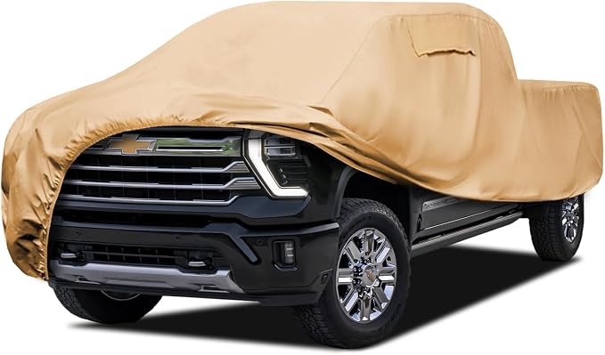 Heavy Duty Outdoor Car Cover Custom Fit for 2018-2026 Chevy Silverado,Windproof All Weather Waterproof Sun Rain UV Dust Snow Protection Outdoor Car Covers