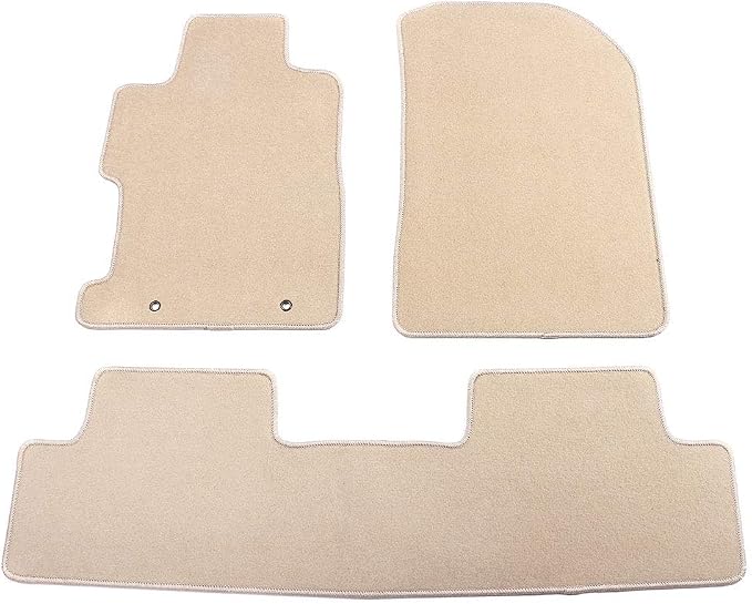 Fit 2006-2011 Honda Civic Floor Mats Nylon Beige | IKON MOTORSPORTS, Floor Mats Carpet Front & Rear 3PC, 2007 2008 2009 2010