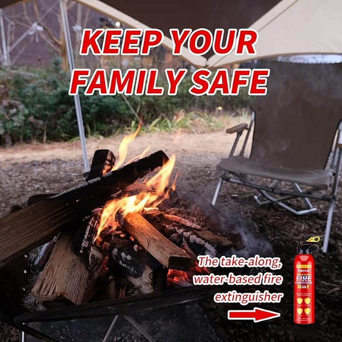 Portable Fire Extinguisher Spray With Bracket Can Prevent Re-Ignition,Best Suitable for The House/Car/Truck/Boat/Kitchen/Home Water-Based Fire Extinguishers Fire Type A/B/C/K 620ml (24 Pack)