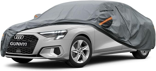 GUNHYI Premium Car Cover Custom Fit Audi A3/S3 Sedan, 16 Layers Heavy Duty Car Cover Waterproof All Weather with Zipper Door for Sun Rain Snow Dust Uv Protection