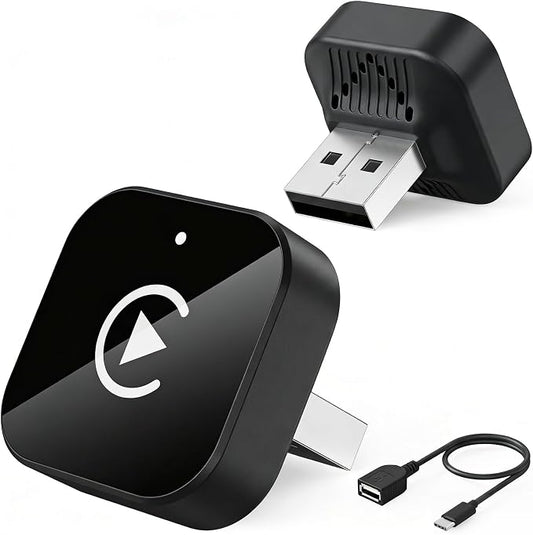 (2026 Upgraded) Wireless CarPlay Adapter for Apple iPhone＆Android, Small Size,Plug and Play,Fast and Stable Connection Wireless Adapter for CarPlay＆Android-No Latency to Screen(Black)