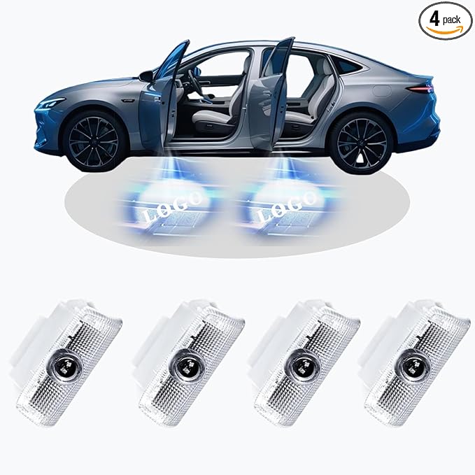 Never Fade Door Light Logo,HD Door Light Logo Welcome Lights Lamp Door Light Puddle Lights Kit Compatible with Accessories (In-in-iti-Style-4Pcs, 4Pcs)