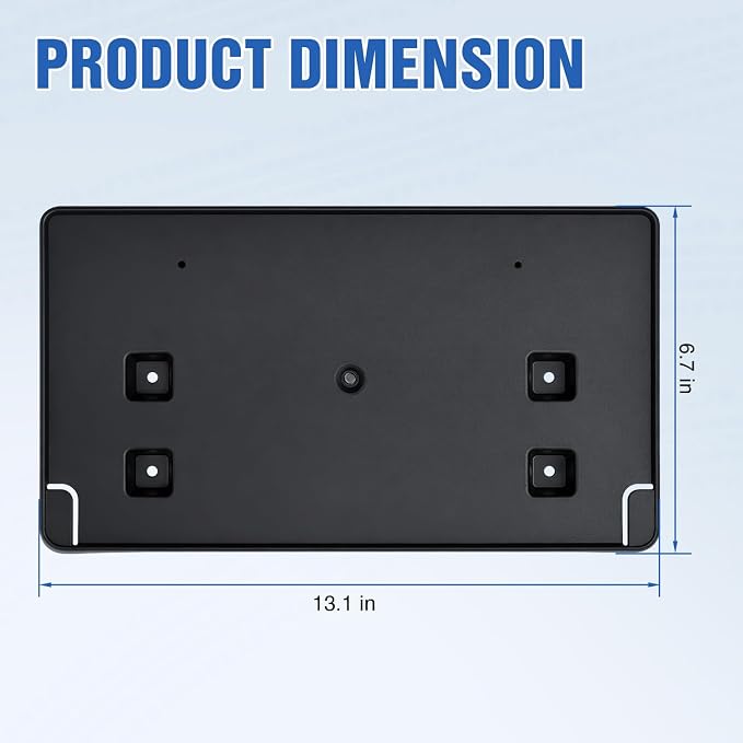 Nilight Front License Plate Frame Holder Mounting Bracket for 2018-2023 2024 2025 2026 Jeep Wrangler JL JLU & Gladiator JT Accessories Replace # 68295610AA CH1068150 Black only for Steel Bumper
