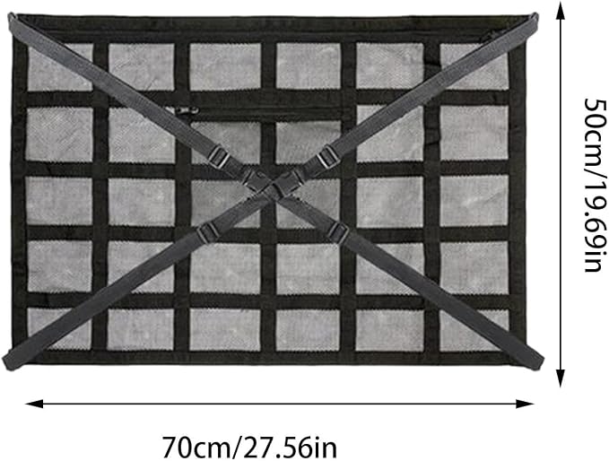Car Ceiling Cargo Net, Strengthen Load-Bearing Car Roof Storage Organizer,Reduce Sagging of Car Roof Mesh Storage Organizer,Camping Gear Must Haves Cargo Net for Car