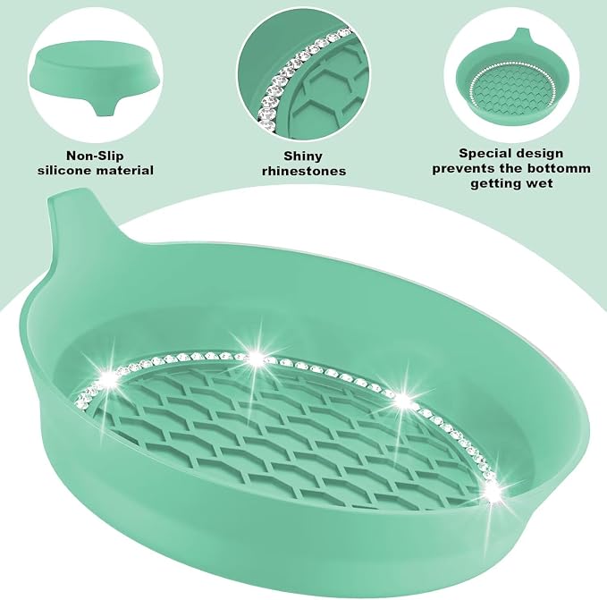 4 PCS Car Cup Coasters, Universal Cup Holder Coaster for Car Accessories, Bling CupHolders Insert for Women Non-Slip Silicone Car Cup Holder Coasters
