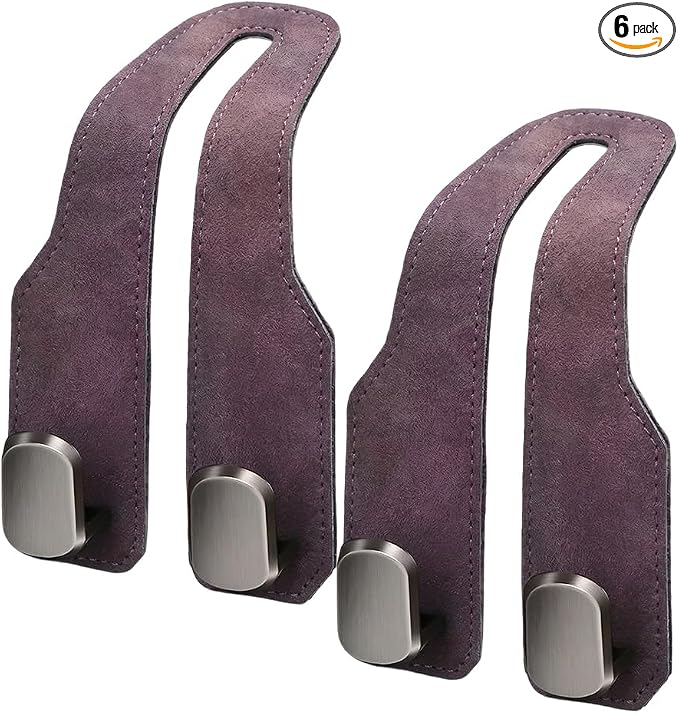 2 Pcs Car Seat Back Storage Hook, 2026 New Heavy Duty Headrest Hooks for Car, Durable Car Seat Hooks Holder Organizer for Purse Bags Handbags Interior Accessories