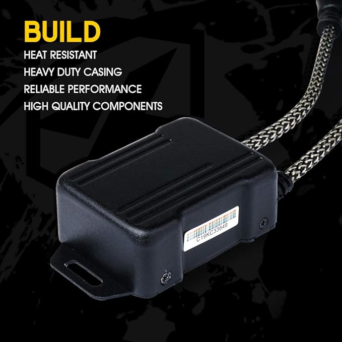 9005 LED Canbus Decoder Anti Flicker Error Free Harness for Headlight Bulb | Premium Nylon Braided Cable, Heat-Resistant, Plug N Play, Pack of 2
