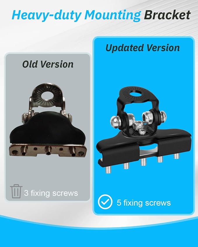 Led Pod Light Mounts, 304 Stainless Steel Universal LED Light Bar Mounting Brackets Adjustable No Need Drilling A Pillar Hood Clamp Work Light Holder for Off Road Truck SUV (Black)