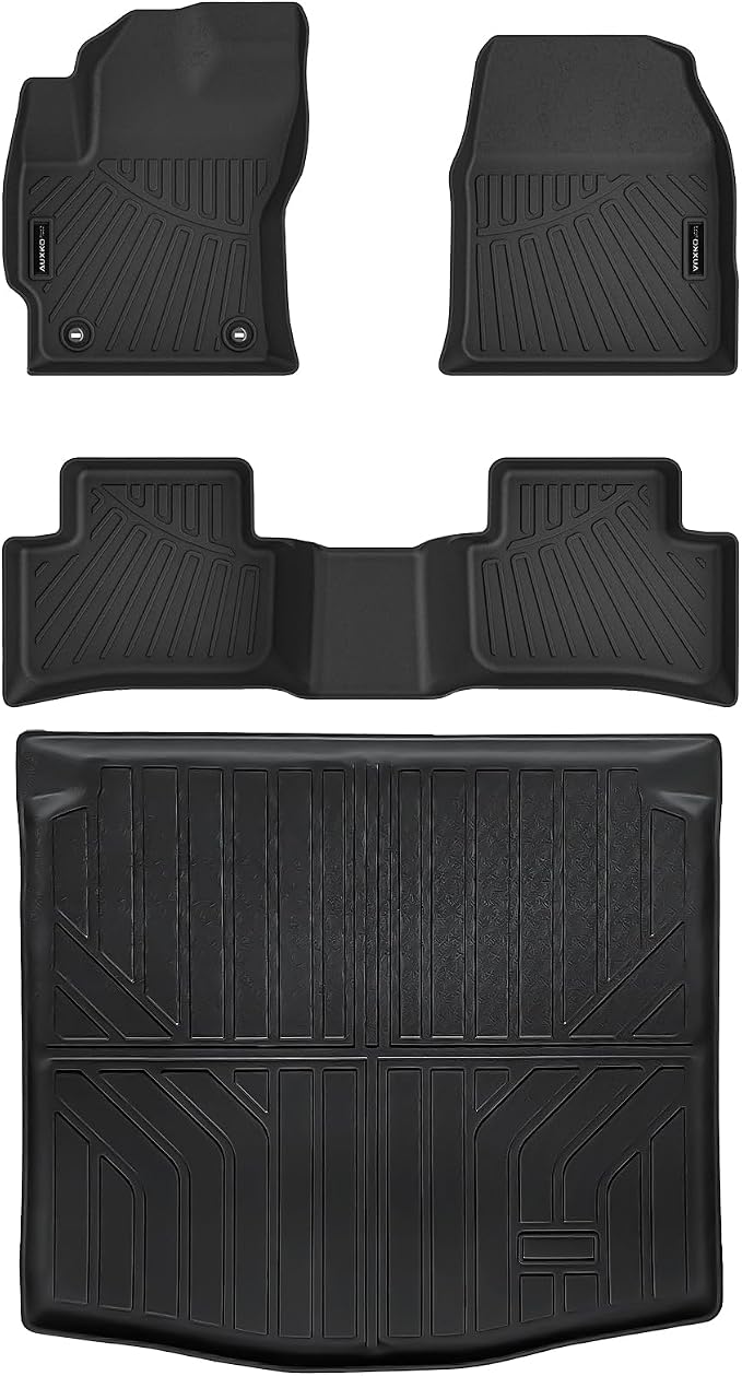 Auxko All Weather Floor Mats Cargo Mat Fit for 2026 2025 2024 2023 2022 Toyota Corolla Cross AWD(Not Fit Hybrid) TPE Liners Accessories All Season Guard Odorless Anti-Slip