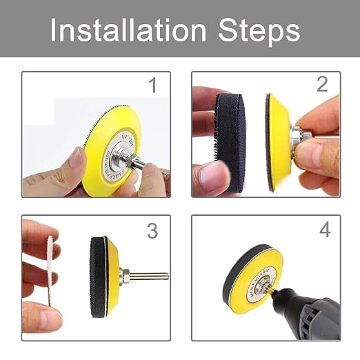 78 PCS Car Headlight Restoration Kit，3inch Headlight Restoration Kit，Hook and Loop Sandpaper Buffing Pads with Rotary Tools Universal for All Type of Car Headlights