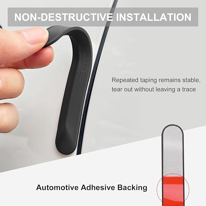 4PCS Universal Car Door Protectors, Door Edge Guards for Car, Truck, SUV, Car Accessories Exterior Easy to Install with Self-Adhesive, Silicone, Crash and Scratch Resistant