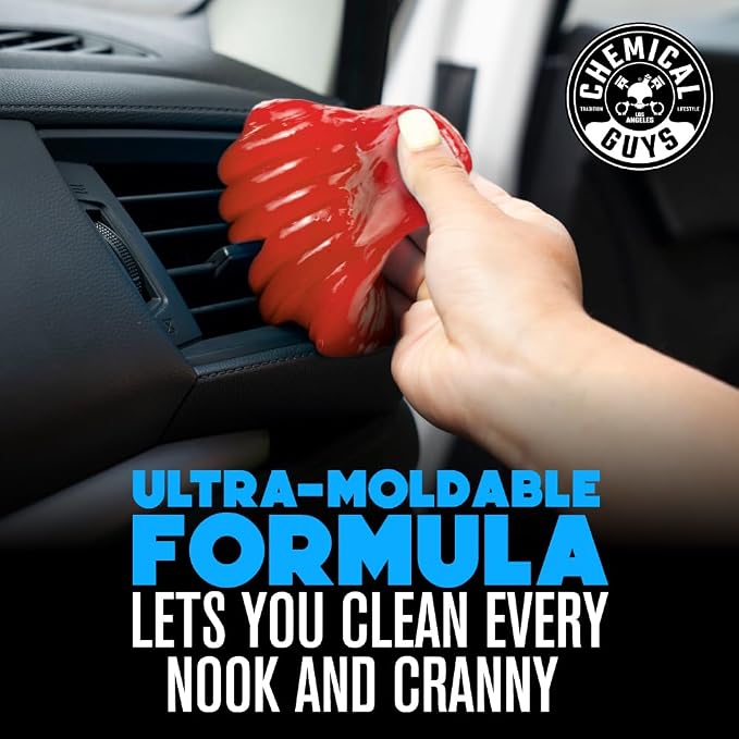 Chemical Guys Sticky Icky Car Cleaning Gel, Green Apple, Strawberry, 2-Pack | For air vents, dashboards, and keyboards, reusable, for vents, cup holders, and keyboards, use for dashboard crevices