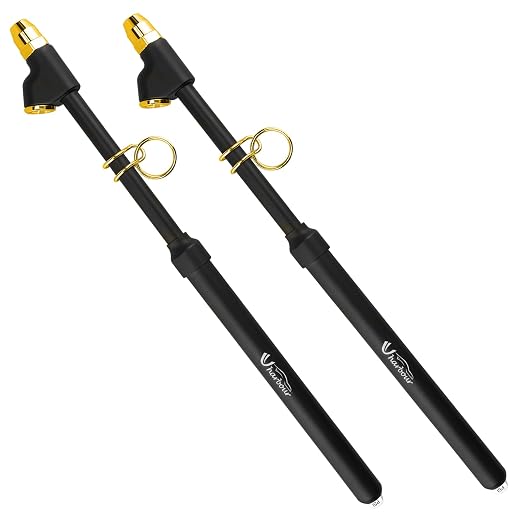 UHARBOUR Dual Head Tire Pressure Gauge 10-150PSI 2 Pack | Heavy Duty Air Pressure Gauge with Extended Tube for Semi Truck, RV & Car