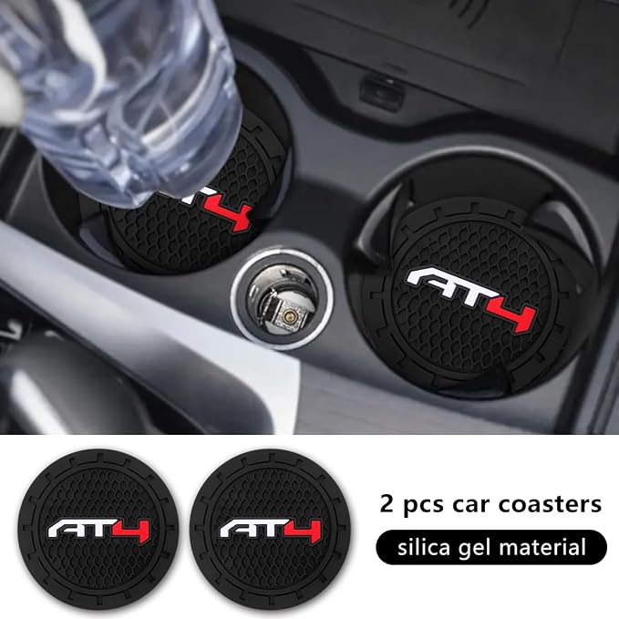 Car Cup Holder Coaster for GMC AT4 Cupholder Coaster Interior Accessories 2.75in 2Pack