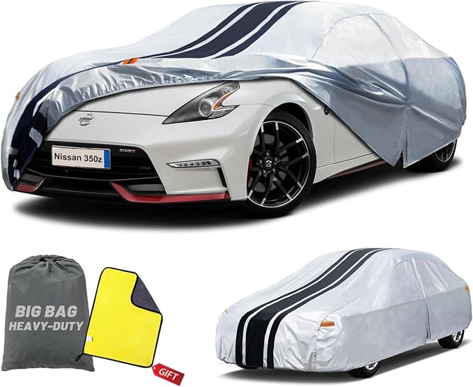Car Cover Custom Fit for Nissan 350Z 370Z (2009-2025) | Waterproof All Weather for Automobiles Full Exterior CoverSun Rain Snow UV Protector.