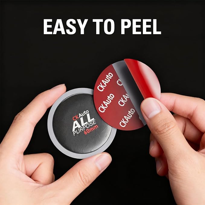 CKAuto 80 PCS All Purpose Tire Repair Patch Kit Heavy Duty 2-1/4"/(60mm), Tire Plug Repair Kit Flat for Car Van Truck Bus Motorcycle and Inner Tire, Round Dia 2-1/4"/(60mm)