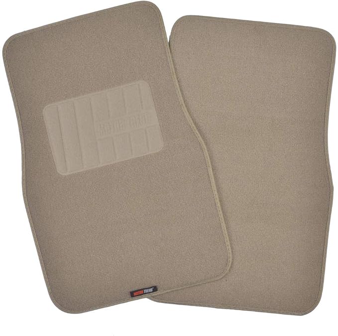 Motor Trend FatRug Premium Carpet Car Floor Mats - Thick Robust Auto Gear, Universal Fit for Your Car Truck or SUV, Beige