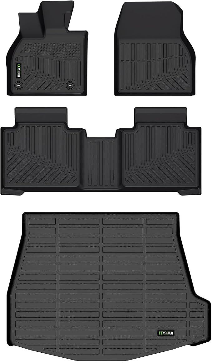 All Weather Car Floor Mats & Cargo Liner Set for Subaru Solterra 2023 2024 2025 2026/ bZ4X 2023 2024 2025 Custom Fit Accessories - Black