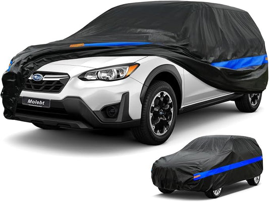 SUV Car Cover Waterproof All Weather for Automobiles, Universal Fit Kia Soul, Subaru CrossTrek/Forester, Ford Escape, Hyundai Tucson, Honda Element, Lincoln MKC, Mazda CX-30 etc.